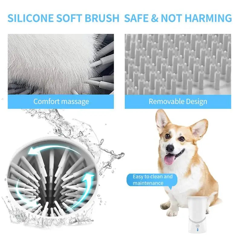 Automatic Dog Paws Cleaner Pet Foot Washer Cup Portable Paw Cleaner for Small and Medium-Sized Dogs Silicone Dogs Cleaner Paw