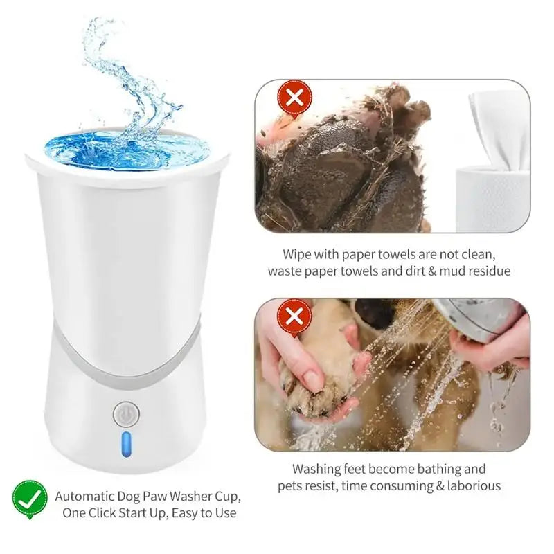 Automatic Dog Paws Cleaner Pet Foot Washer Cup Portable Paw Cleaner for Small and Medium-Sized Dogs Silicone Dogs Cleaner Paw