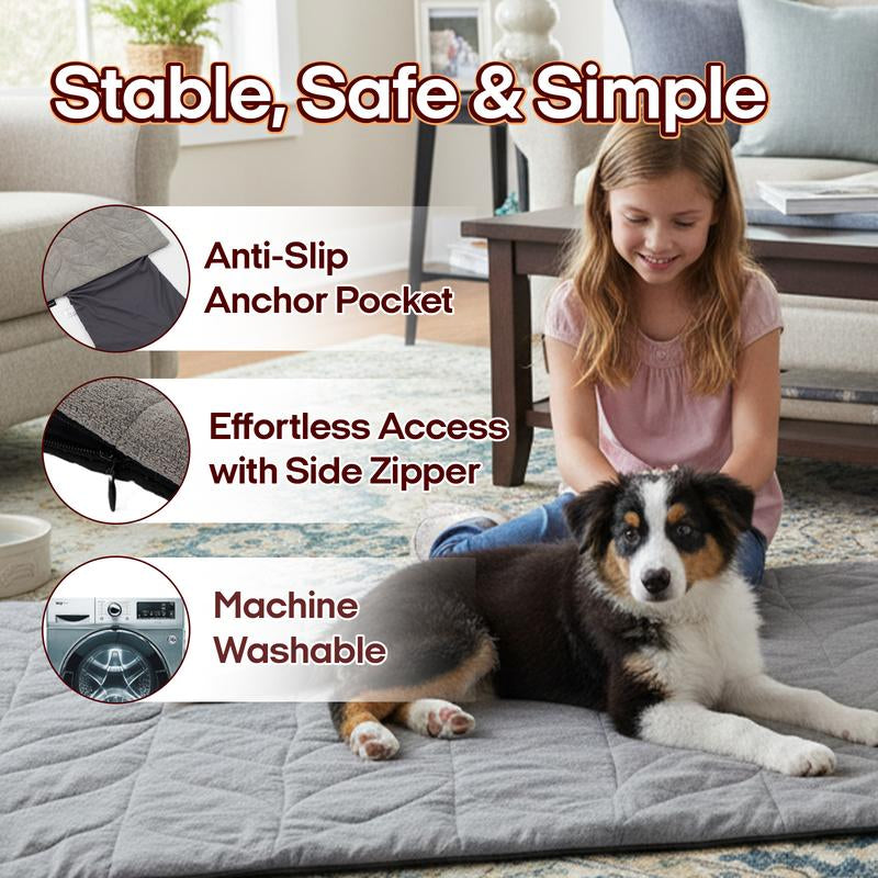 Vagascape Heated Pet Pad for Dogs & Cats – 7-Layer Safety Design, Auto Overheat Protection, Chew-Resistant Cord, Waterproof & Machine Washable, Ideal for Indoor & Outdoor Use